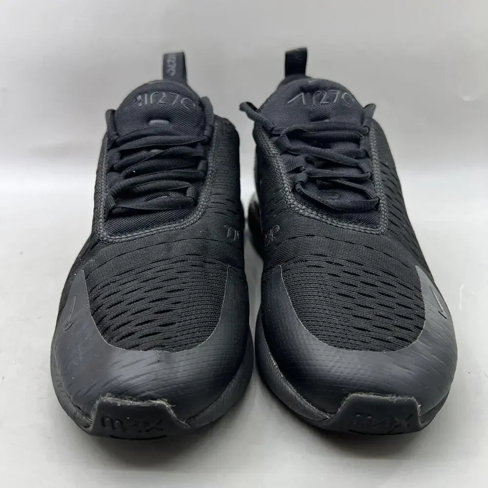 Nike Air Max 270 Running Shoes Women Size 8 Black Mesh Comfort Low Top Sneakers